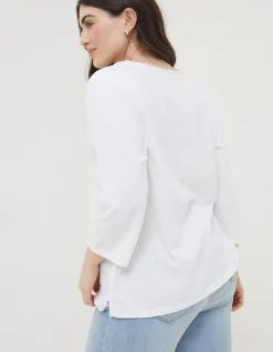 FatFace Porter Organic Cotton T Shirt White Best