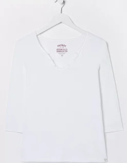 FatFace Porter Organic Cotton T Shirt White Best