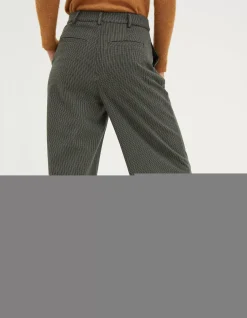 FatFace Presley Mini Check Trouser Charcoal Grey Sale