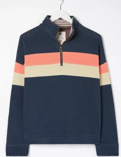 FatFace Relaxed Colour Block Airlie Sweatshirt Navy Best