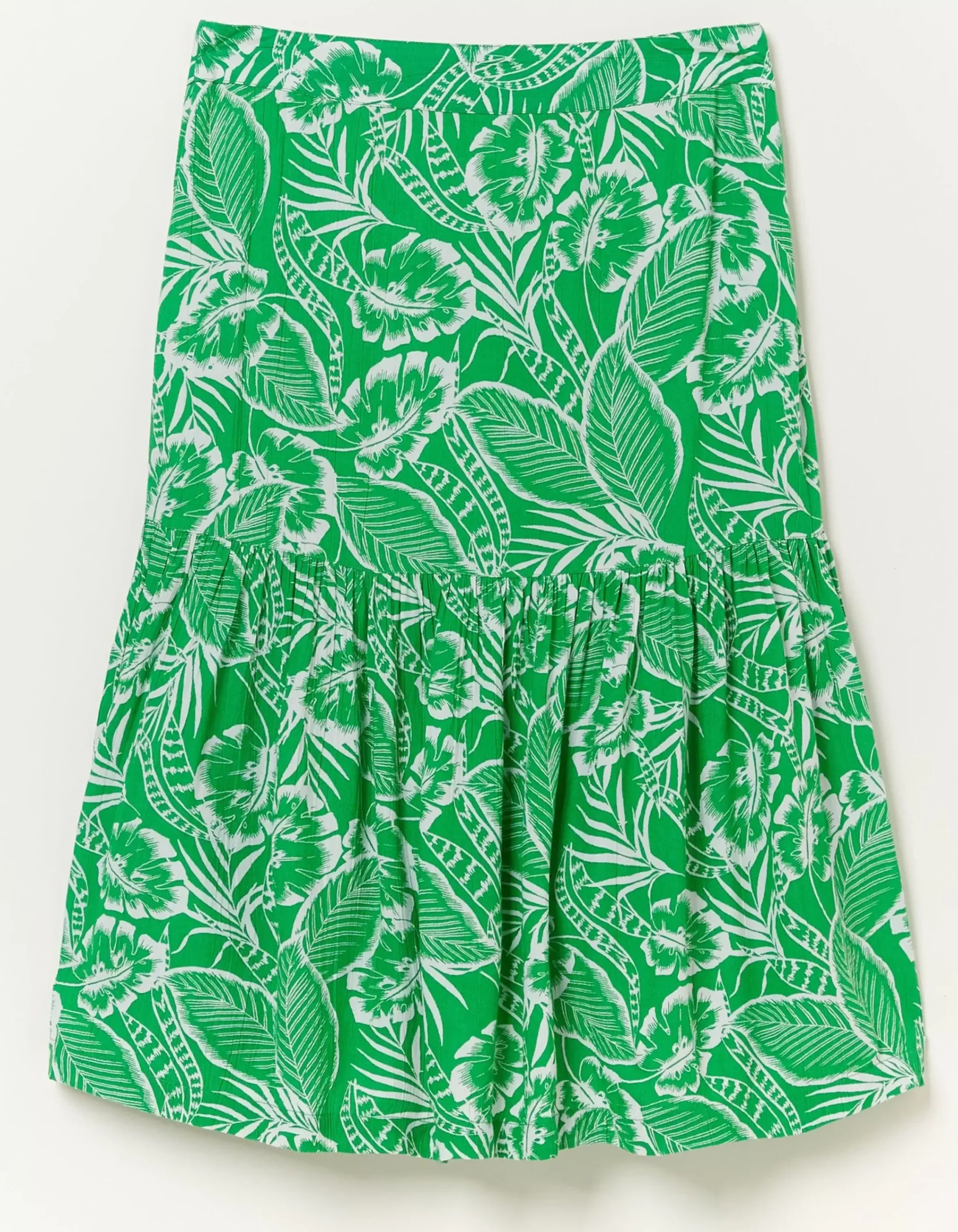 FatFace Remy Tropical Leaf Skirt Bright Green Best