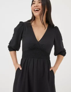 FatFace Rene Midi Dress Black Hot