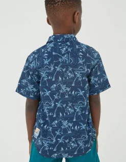 FatFace Resort Printed Shirt Navy