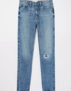 FatFace Rip And Repair Mom Jeans Light Blue