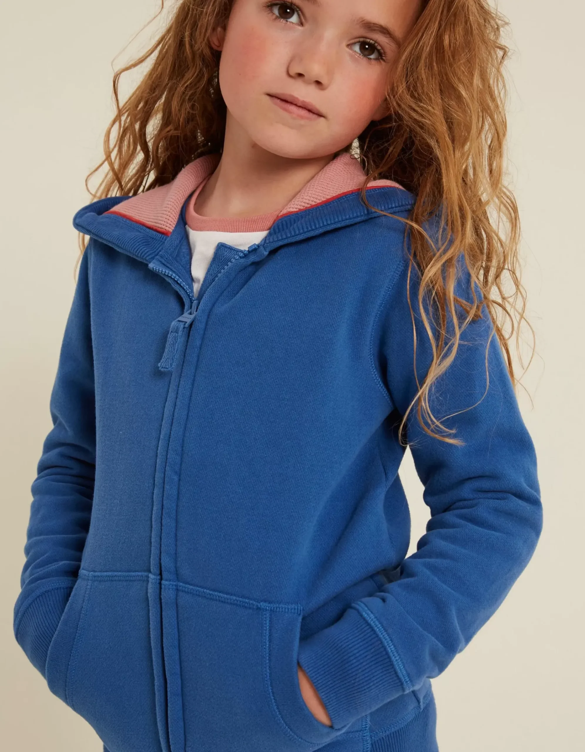 FatFace Roller Skate Graphic Zip Thru Hoodie Cobalt Online