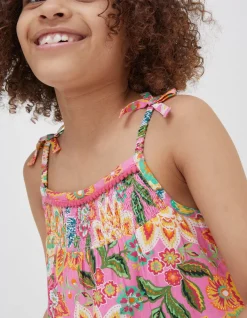 FatFace Rosa Floral Print Dress Pink Discount