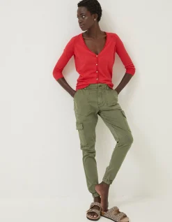 FatFace Rose Cardigan Bright Red Outlet