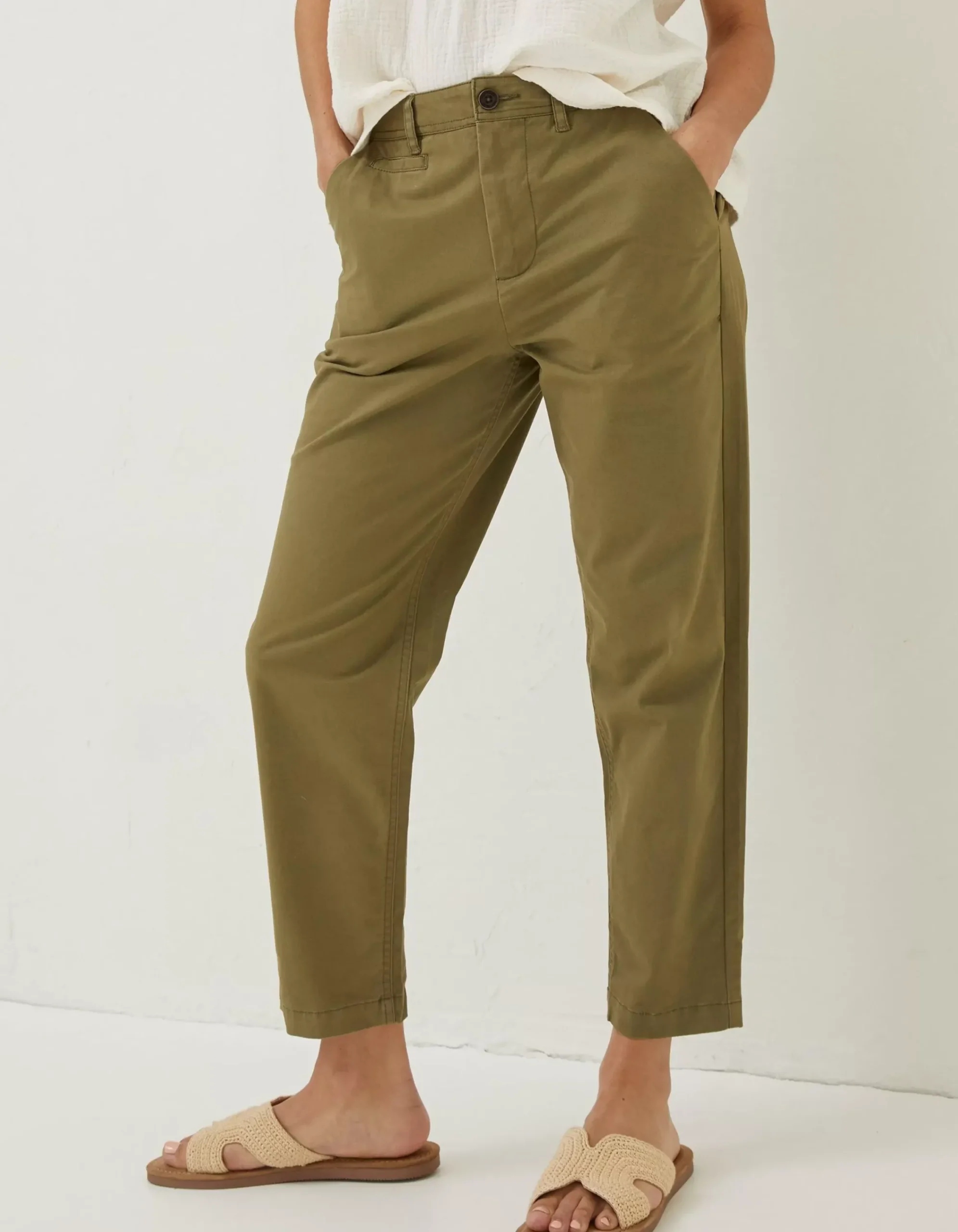 FatFace Rye Chinos Khaki Green Online