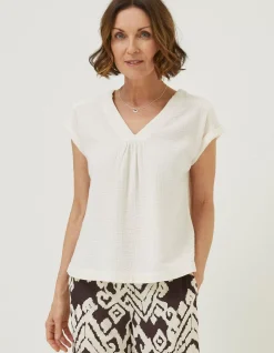 FatFace Sadie Blouse Ivory Clearance