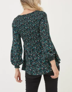 FatFace Sara Evergreen Top Black