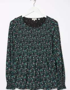 FatFace Sara Evergreen Top Black