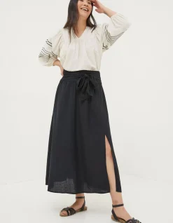 FatFace Sascha Midi Skirt Black Sale
