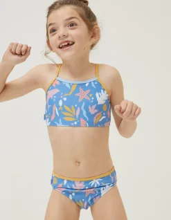 FatFace Sea Scape Bikini Bright Blue Discount