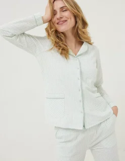 FatFace Seersucker Stripe Pj Shirt Multi Colour Sale