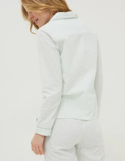 FatFace Seersucker Stripe Pj Shirt Multi Colour Sale