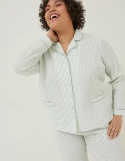 FatFace Seersucker Stripe Pj Shirt Multi Colour Sale