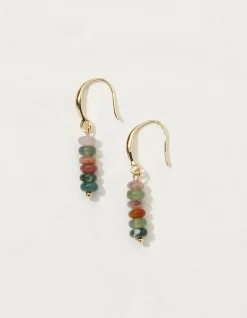 FatFace Semi Precious Drop Earrings Multi Clearance