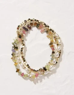 FatFace Semi Precious Stretch Bracelet Multi New