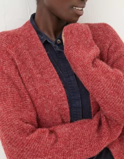 FatFace Sennan Cocoon Cardigan Red