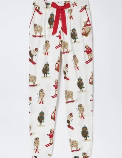FatFace Shelter Stevie Sheep Cora Pyjama Bottoms Ivory Discount
