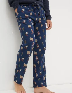 FatFace Shelter Stevie Sheep Print Pyjama Bottoms Navy New