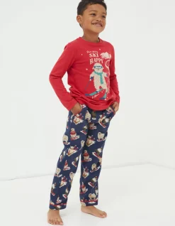 FatFace Shelter Stevie Sheep Pyjama Set Navy