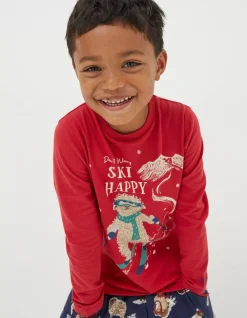 FatFace Shelter Stevie Sheep Pyjama Set Navy