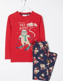 FatFace Shelter Stevie Sheep Pyjama Set Navy
