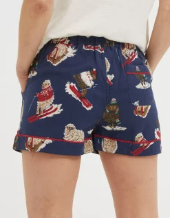 FatFace Shelter Stevie Sheep Pyjama Shorts Navy Online