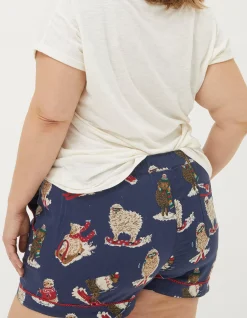 FatFace Shelter Stevie Sheep Pyjama Shorts Navy Online