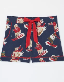 FatFace Shelter Stevie Sheep Pyjama Shorts Navy Online