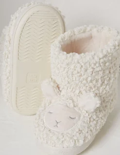 FatFace Shelter Stevie Sheep Slipper Boot Ivory New