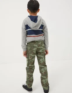 FatFace Shipton Camo Cargo Trousers Khaki Green Sale