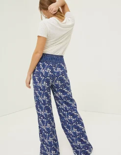 FatFace Shirred Geo Batik Palazzo Navy Online