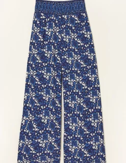 FatFace Shirred Geo Batik Palazzo Navy Online