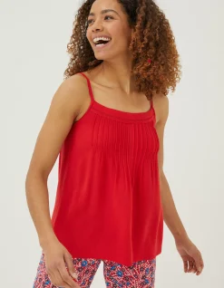 FatFace Sian Cami Top Bright Red Best