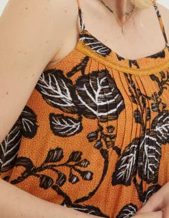 FatFace Sian Vine Floral Cami Golden Yellow