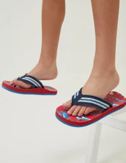FatFace Sidney Shark Flip Flop Red Best