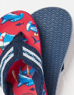 FatFace Sidney Shark Flip Flop Red Best