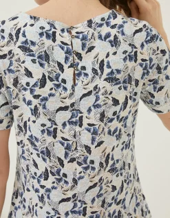 FatFace Simone Batik Jersey Dress Ivory New