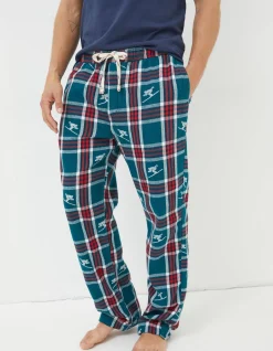 FatFace Ski Jacquard Pyjama Bottoms Teal Green Outlet