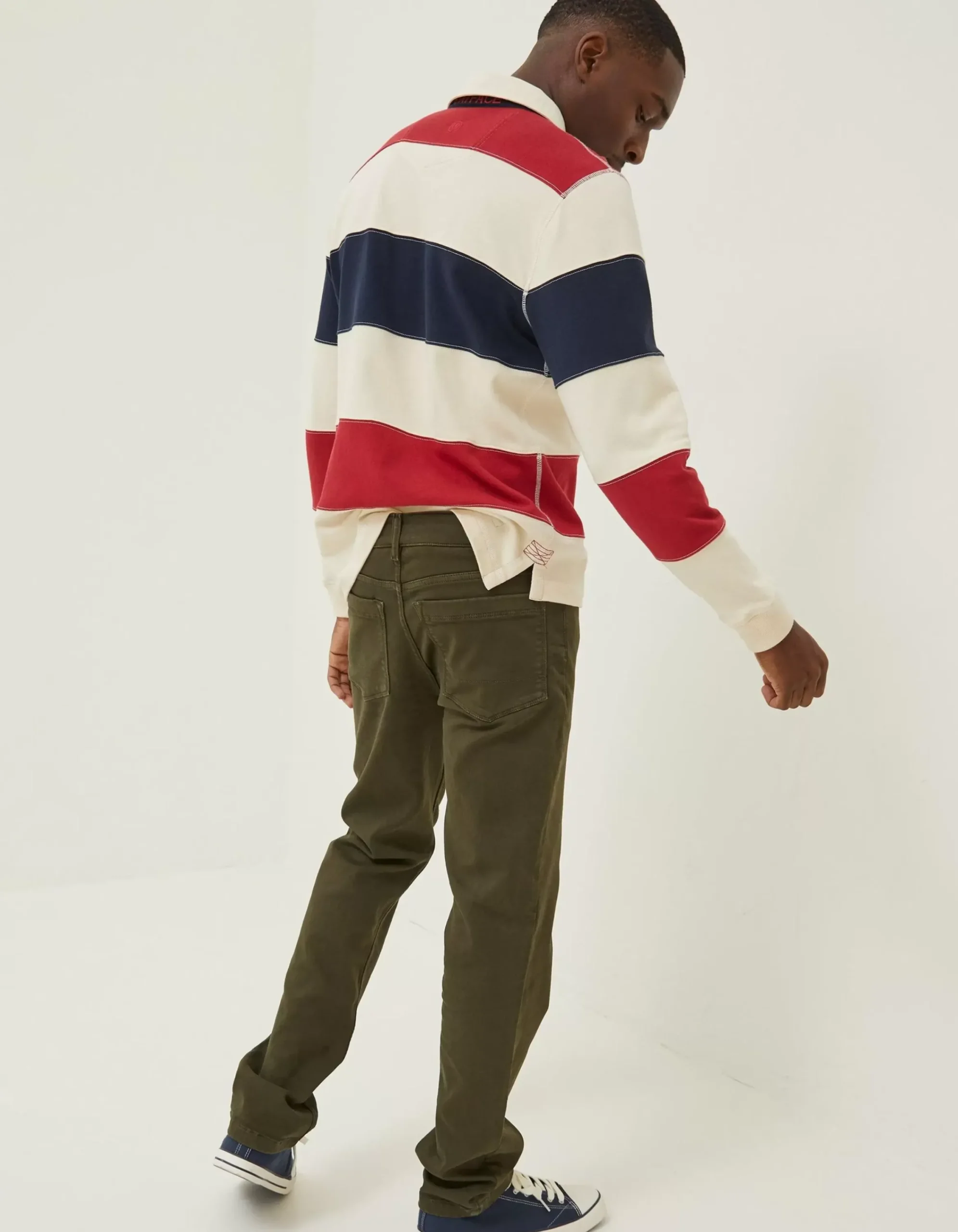 FatFace Slim Salcombe Trousers Olive Green New