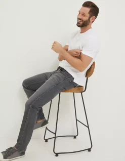 FatFace Slim Wash Jeans Grey Outlet