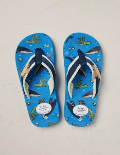FatFace Snail And The Whale Flip Flops Navy Best