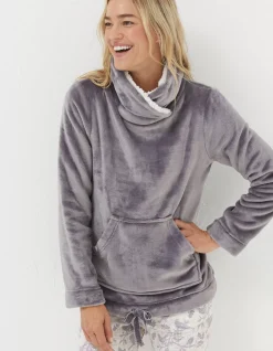 FatFace Snuggle Top Charcoal Grey Online