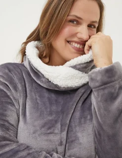 FatFace Snuggle Top Charcoal Grey Online