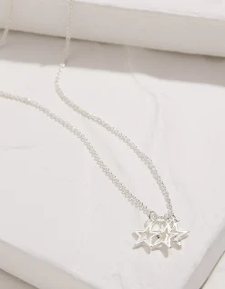 FatFace Star Necklace Silver Clearance
