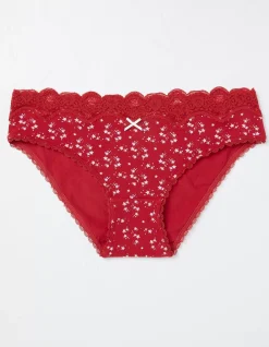 FatFace Star Print Mini Knickers Bright Red New