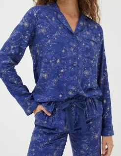 FatFace Star Print Pyjamas Gift Box Set Navy Discount