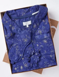 FatFace Star Print Pyjamas Gift Box Set Navy Discount